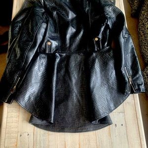 Tailored azalea wang black jacket lots of detail in the design l